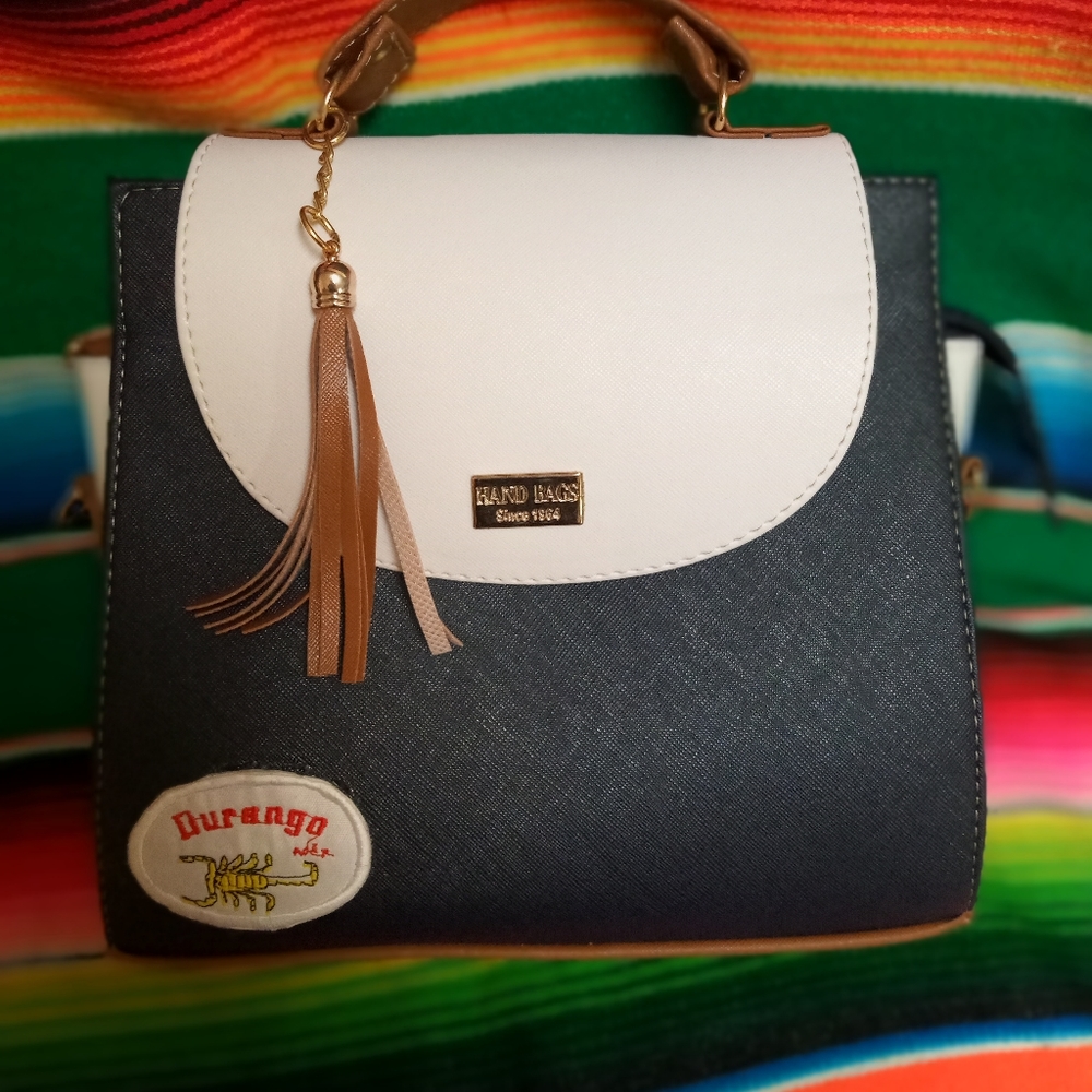 Blue andwhite purse/ backpack